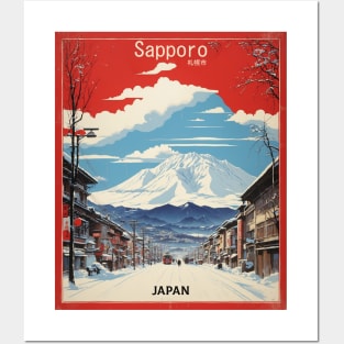 Sapporo Japan Vintage Poster Tourism Posters and Art